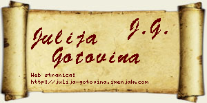 Julija Gotovina vizit kartica
